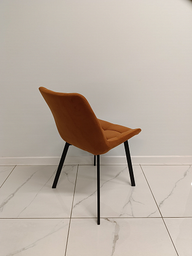 Стул на металлокаркасе Челси кирпичный / черный из шоурума 3